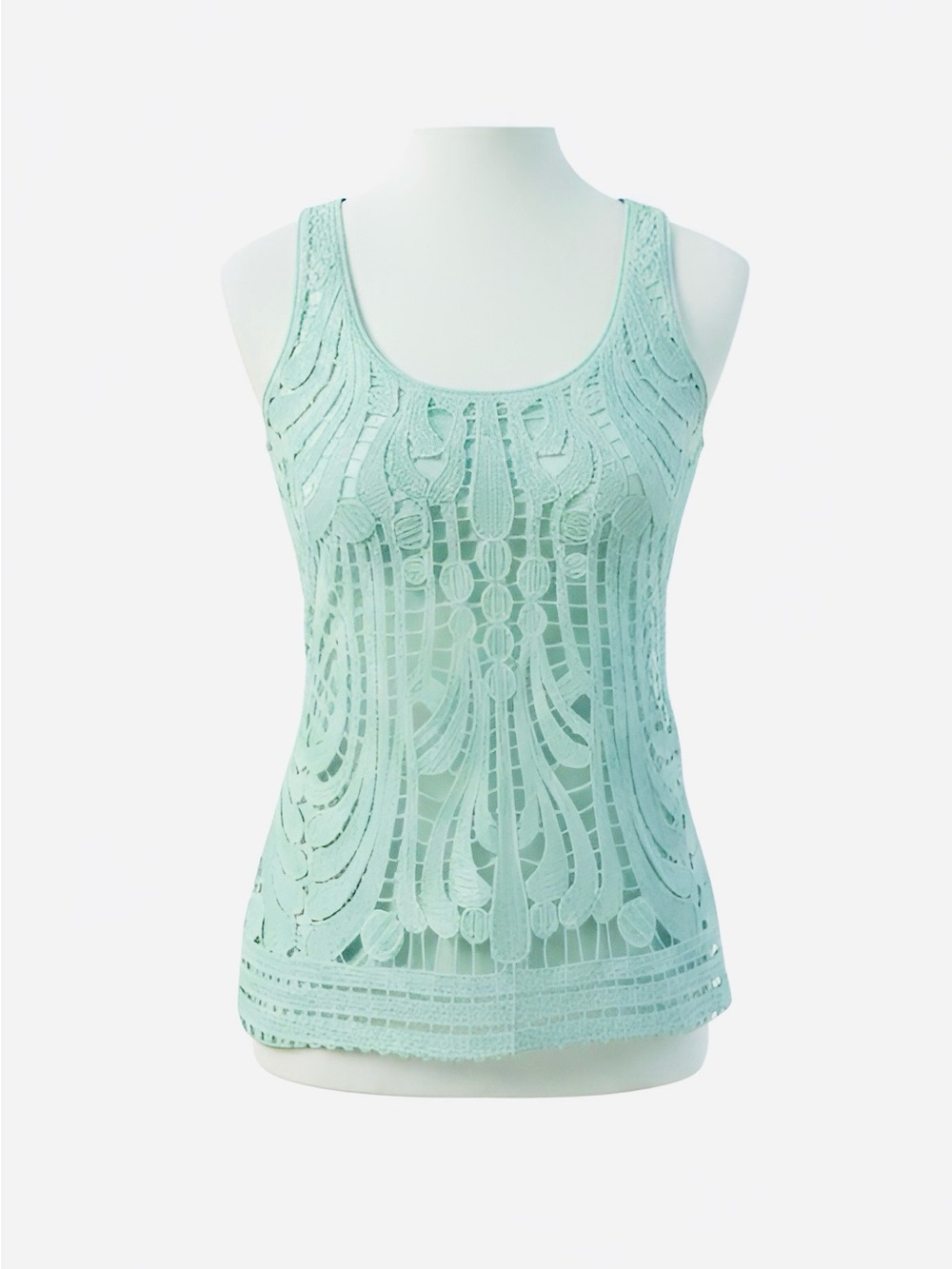 Express Aqua Crochet Lace Tank Top - Size XS, New (Never Worn)